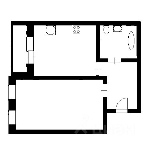 Планировка этой квартиры по данным Циан