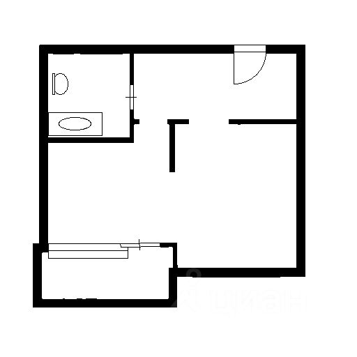 Планировка этой квартиры по данным Циан