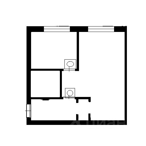 Планировка этой квартиры по данным Циан