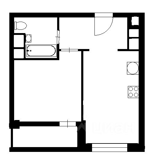 Планировка этой квартиры по данным Циан