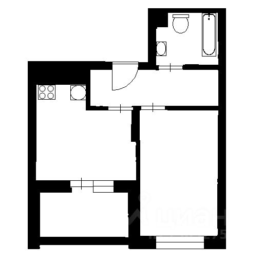 Планировка этой квартиры по данным Циан
