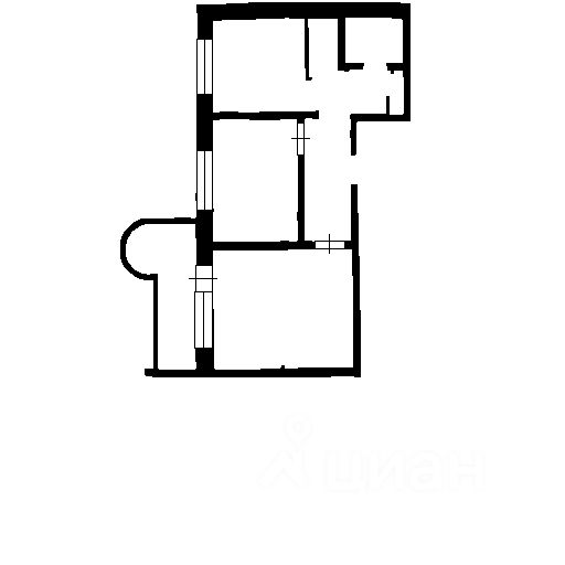 Планировка этой квартиры по данным Циан