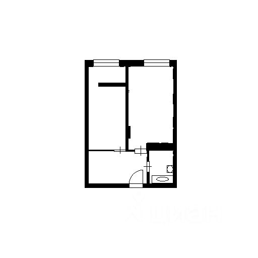 Планировка этой квартиры по данным Циан