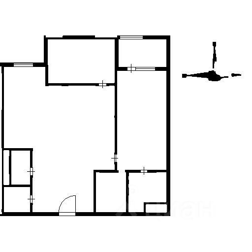 Планировка этой квартиры по данным Циан