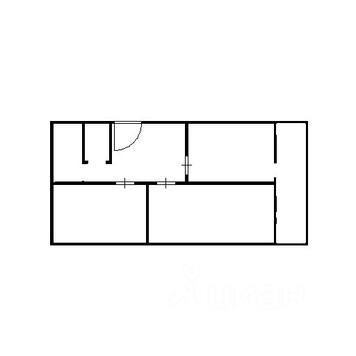 Планировка этой квартиры по данным Циан