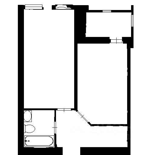 Планировка этой квартиры по данным Циан