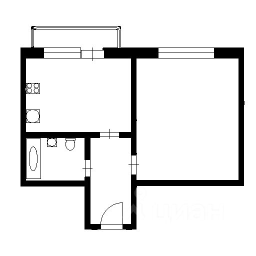 Планировка этой квартиры по данным Циан