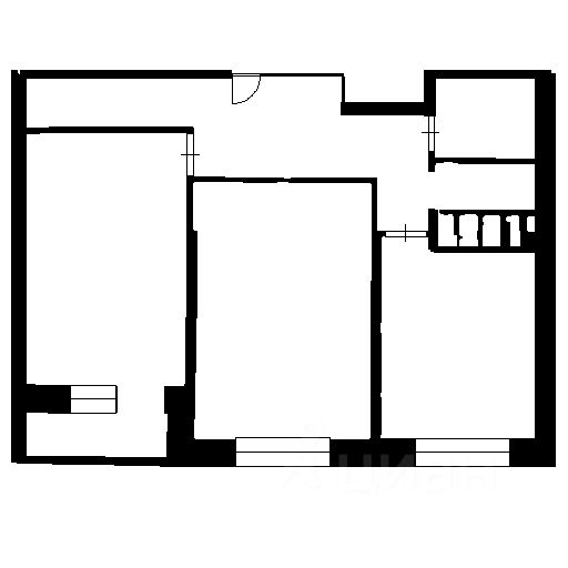 Планировка этой квартиры по данным Циан