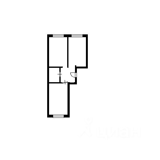 Планировка этой квартиры по данным Циан