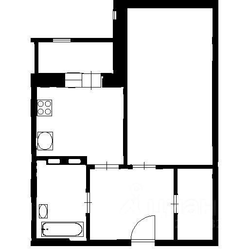 Планировка этой квартиры по данным Циан