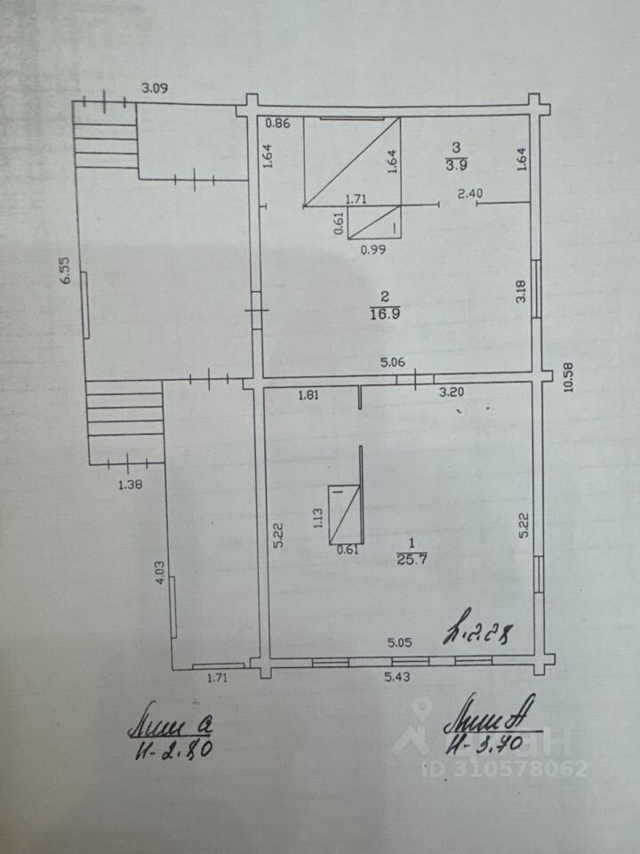 Продается1-этажныйдом,46м²