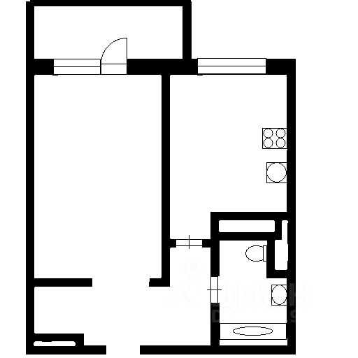 Планировка этой квартиры по данным Циан