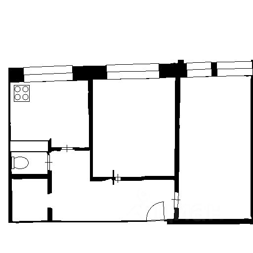 Планировка этой квартиры по данным Циан
