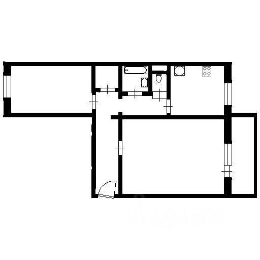 Планировка этой квартиры по данным Циан