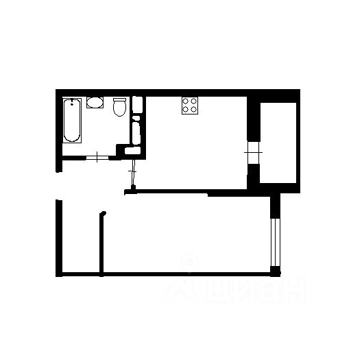Планировка этой квартиры по данным Циан