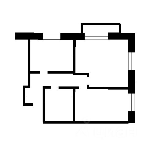 Планировка этой квартиры по данным Циан