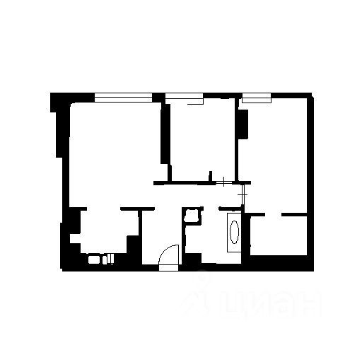 Планировка этой квартиры по данным Циан