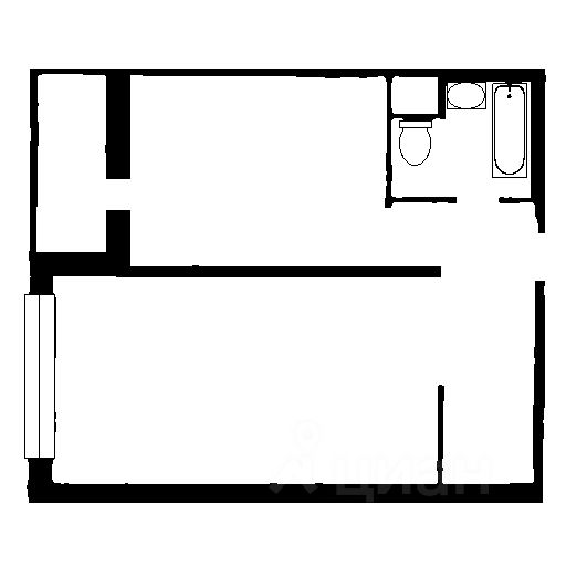 Планировка этой квартиры по данным Циан