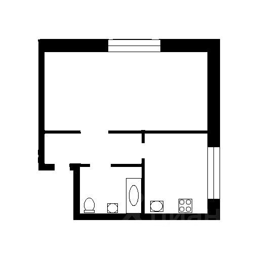 Планировка этой квартиры по данным Циан