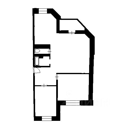 Планировка этой квартиры по данным Циан