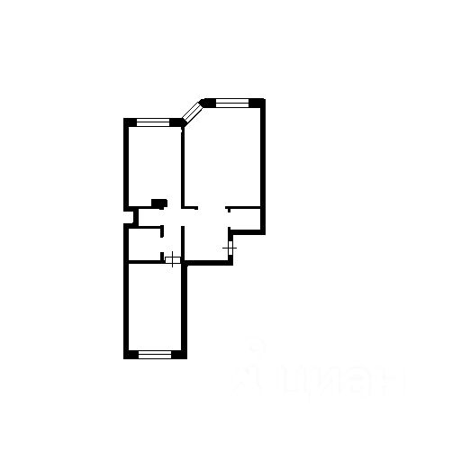 Планировка этой квартиры по данным Циан
