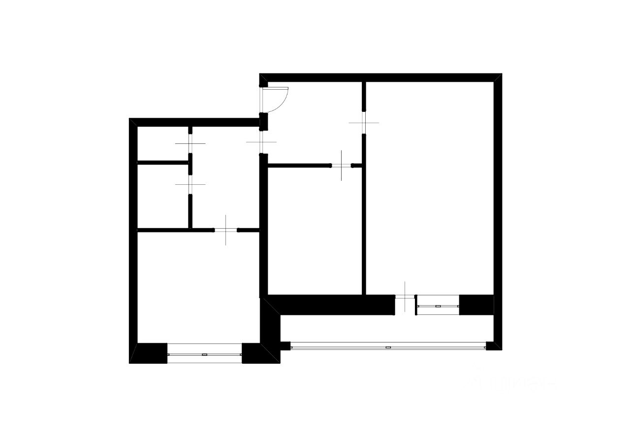 Планировка этой квартиры по данным Циан