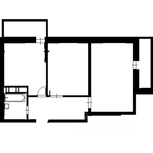 Планировка этой квартиры по данным Циан
