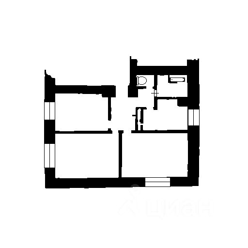 Планировка этой квартиры по данным Циан