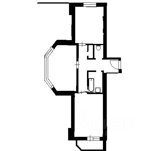 Планировка этой квартиры по данным Циан