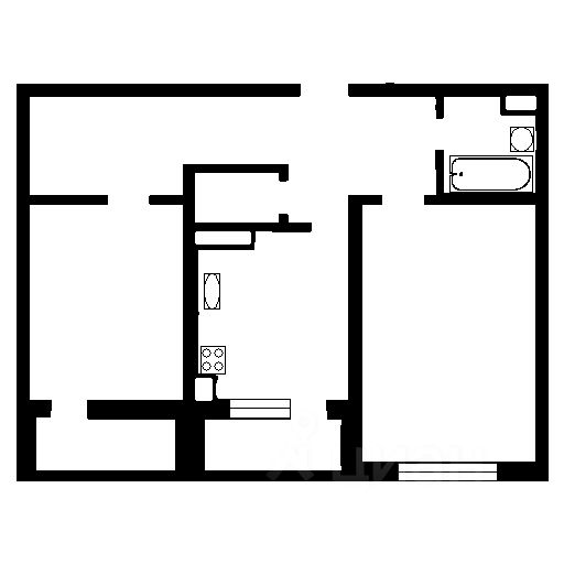 Планировка этой квартиры по данным Циан