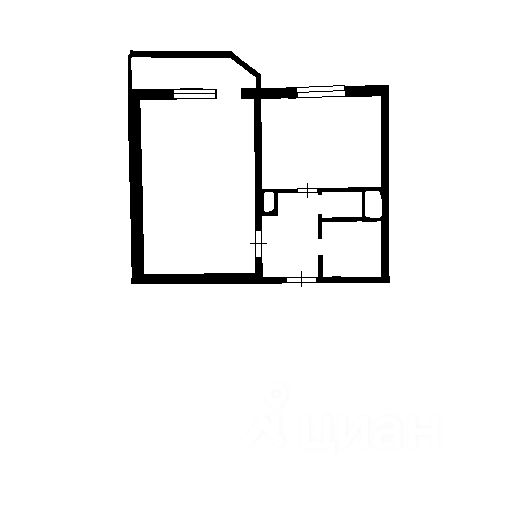 Планировка этой квартиры по данным Циан
