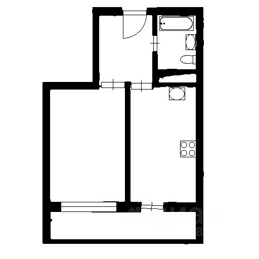 Планировка этой квартиры по данным Циан