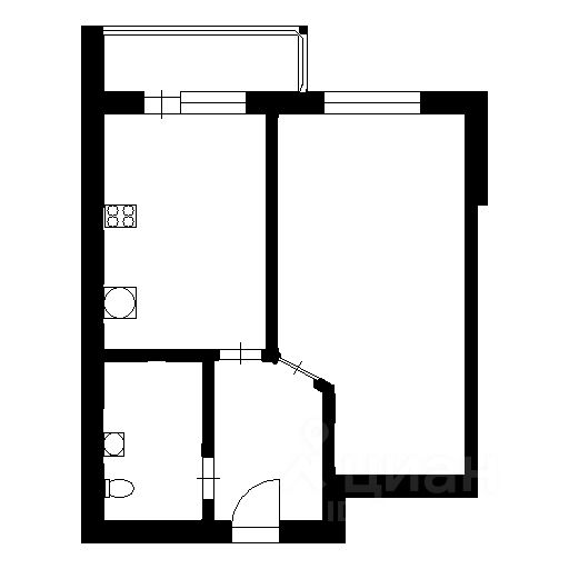 Планировка этой квартиры по данным Циан