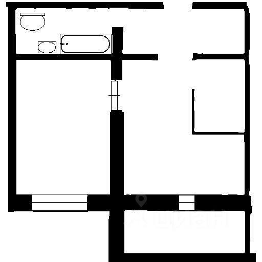Планировка этой квартиры по данным Циан