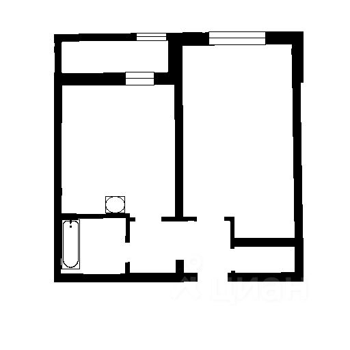 Планировка этой квартиры по данным Циан