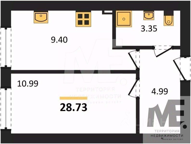 Продается1-комн.квартира,28,73м²