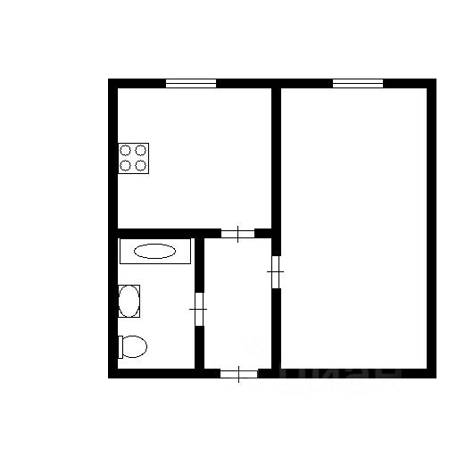 Планировка этой квартиры по данным Циан