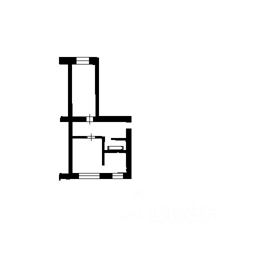 Планировка этой квартиры по данным Циан