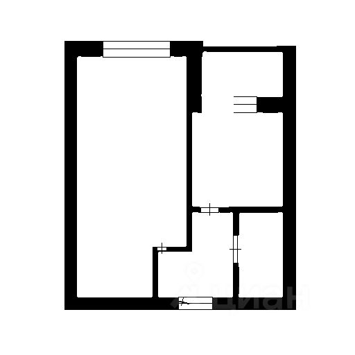Планировка этой квартиры по данным Циан