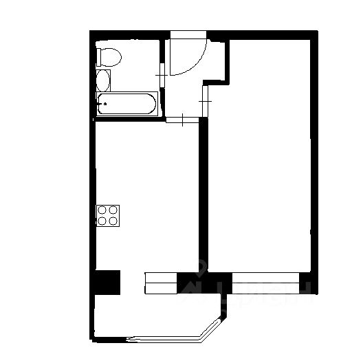 Планировка этой квартиры по данным Циан