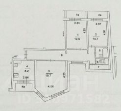 3-комн.кв., 73 м², этаж 10