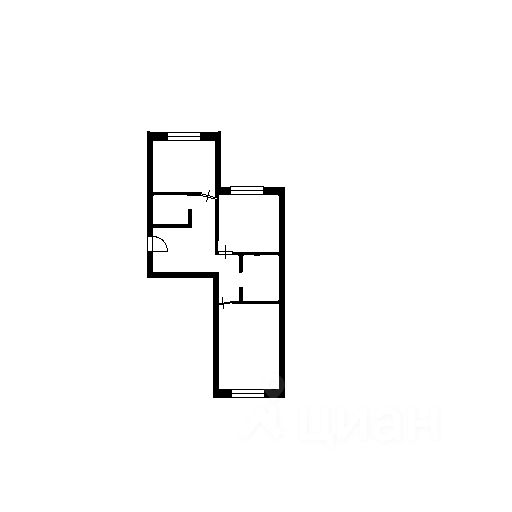 Планировка этой квартиры по данным Циан