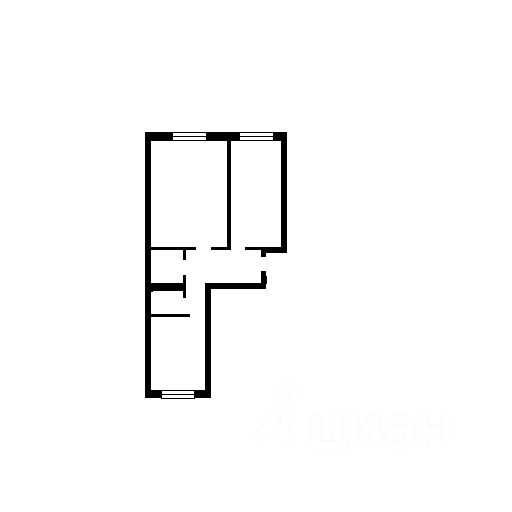 Планировка этой квартиры по данным Циан