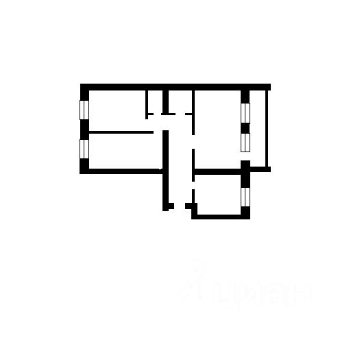Планировка этой квартиры по данным Циан