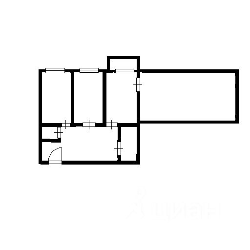 Планировка этой квартиры по данным Циан