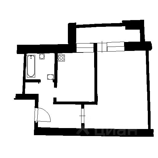Планировка этой квартиры по данным Циан