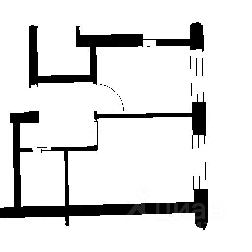 Планировка этой квартиры по данным Циан