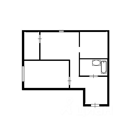 Планировка этой квартиры по данным Циан