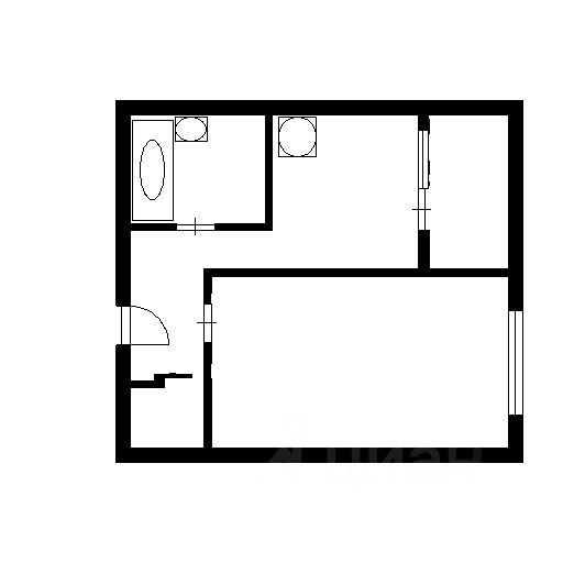 Планировка этой квартиры по данным Циан