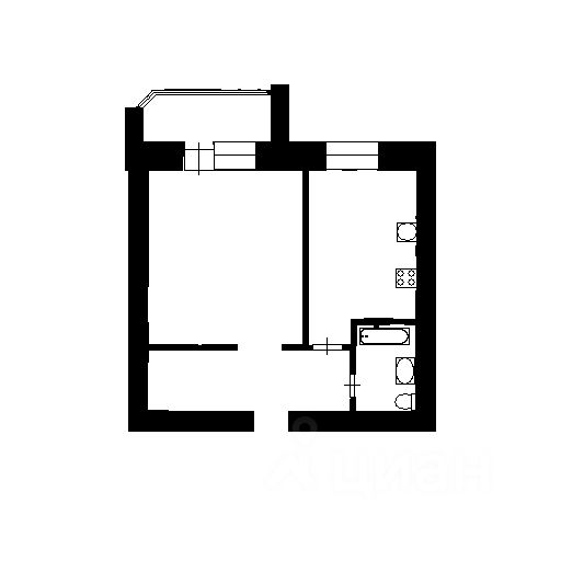 Планировка этой квартиры по данным Циан
